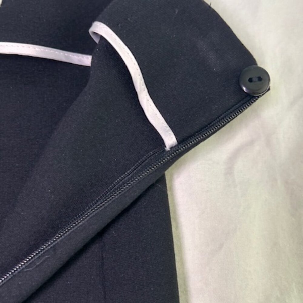 Escada Sport Black Pencil Skirt w Herringbone Side Trim *See Measurements* Small - Picture 6 of 13